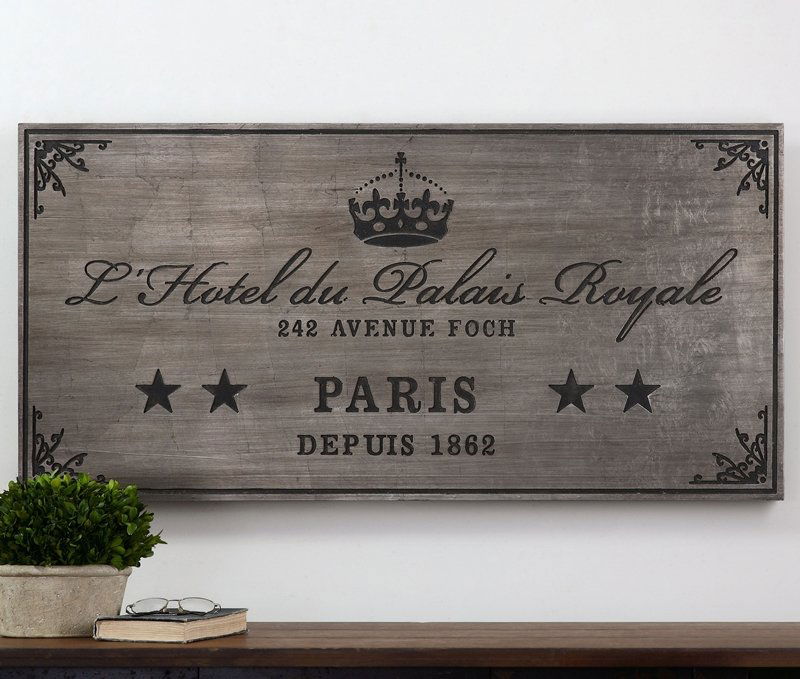 Palais Royale Plaque Art: Palais Royale Plaque Art - Antiqued Silver Leaf With Dusty Black Embossed Details. - Wall Plaque Features An Antiqued Silver Leaf Finish With Dusty Black, Embossed Details. Material: MDF Overall Depth