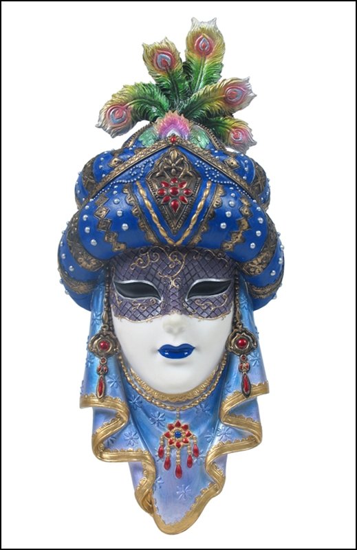ARABIAN MASK WALL PLAQUE: Arabian Mask Wall Plaque - Material - Poly Stone - Size - (l) 12 3/8