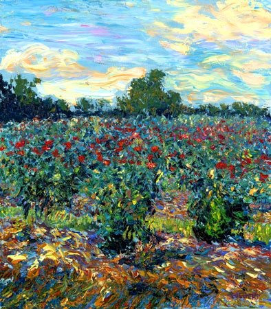 Robert Blehert - Roses 24x20: Roses By Robert Blehert Gallery Wrapped Canvas - 24x20