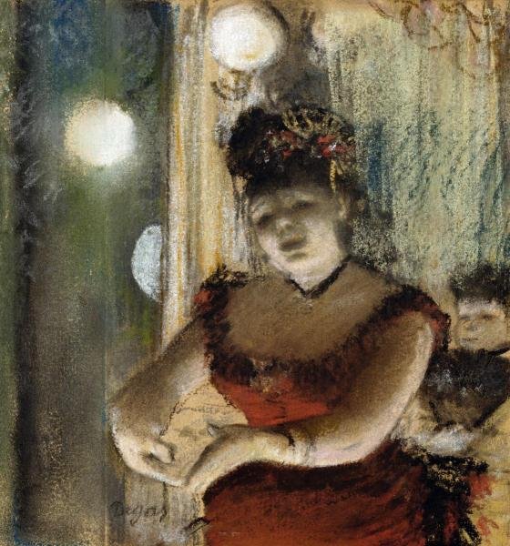 EDGAR DEGAS - SINGER IN A CAFE: Edgar Degas - Singer In A Cafe - 33 5/8 X 36 In. - Giclée Print - Gallery Stretched - Ready to hang.