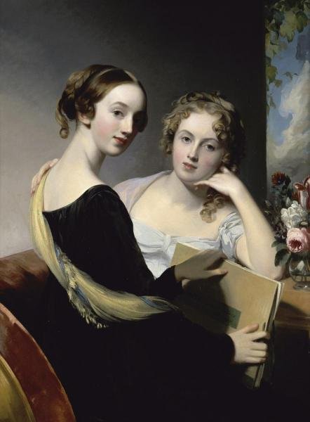 PORTRAIT OF THE MCEVEN SISTERS…THOMAS SULLY: Thomas Sully - Portrait Of The Mceven Sisters - 29 1/2 X 40 In. - This Gicle On Canvas Is Gallery Stretched And Ready To Hang