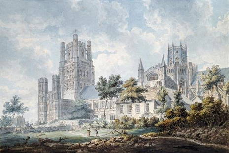 ELY CATHEDRAL FROM THE SOUTH-EAST…EDWARD DAYES: Edward Dayes - Ely Cathedral From The South-east - 40 X 26 5/8 In. - This Gicle On Canvas Is Gallery Stretched And Ready To Hang