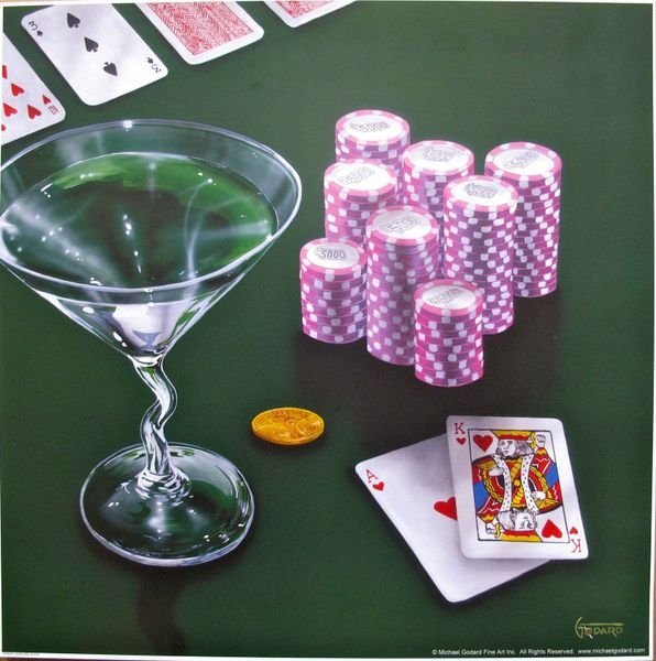 Michael Godard Poker Chips Big Slick Plate Signed (1 of 1)