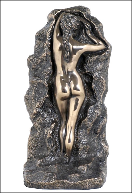 NUDE FEMALE BOOKEND - Cold Cast Bronze: Nude Female Bookend - Material - Electro-Plated Bronze - Size - 8 3/4