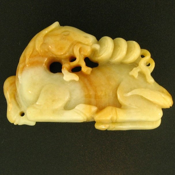 Natural Yellow Jade Statuary (1 of 2)