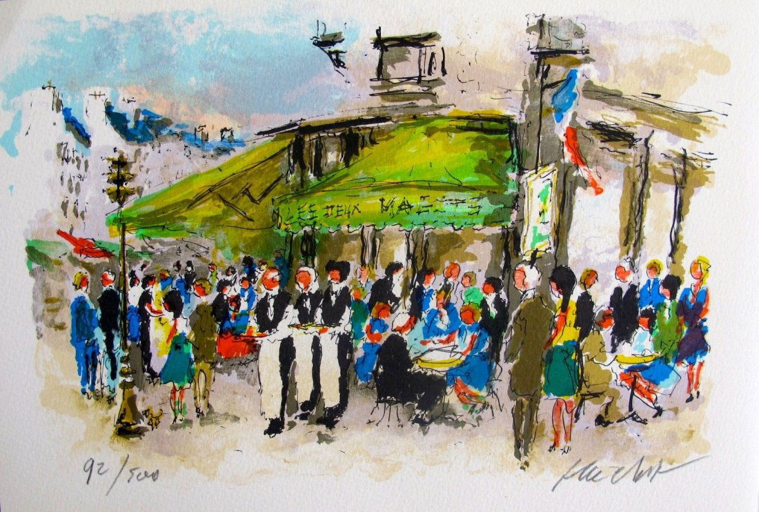 Urbain Huchet Les Deux Magots Hand Signed Limited (1 of 1)