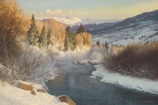 Bob Wygant - Misty Crossing: Bob Wygant - Misty Crossing Giclee on Canvas - Artist Proof Dimensions: 24 x 36 Edition Size: 15