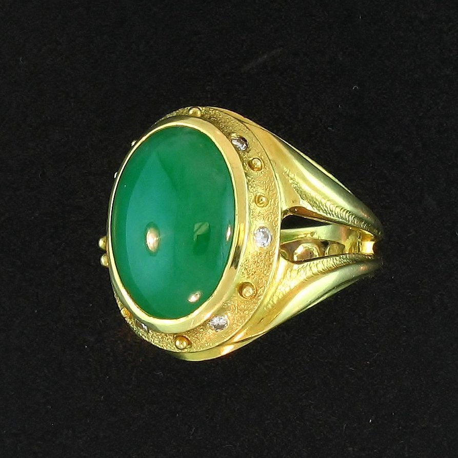 Burmese Green Jade Ring (1 of 2)