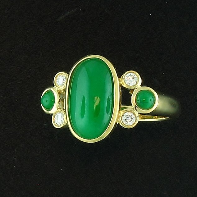 Burmese Green Jade Ring (1 of 2)