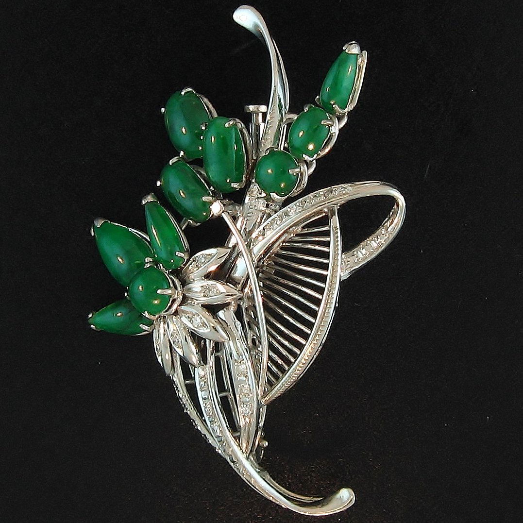 Untreated Green Jade Pin (1 of 1)