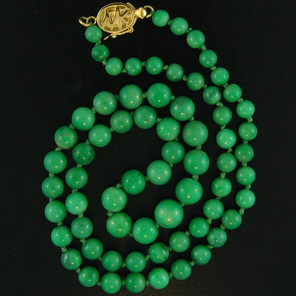 Untreated Green Jade Necklace (1 of 1)