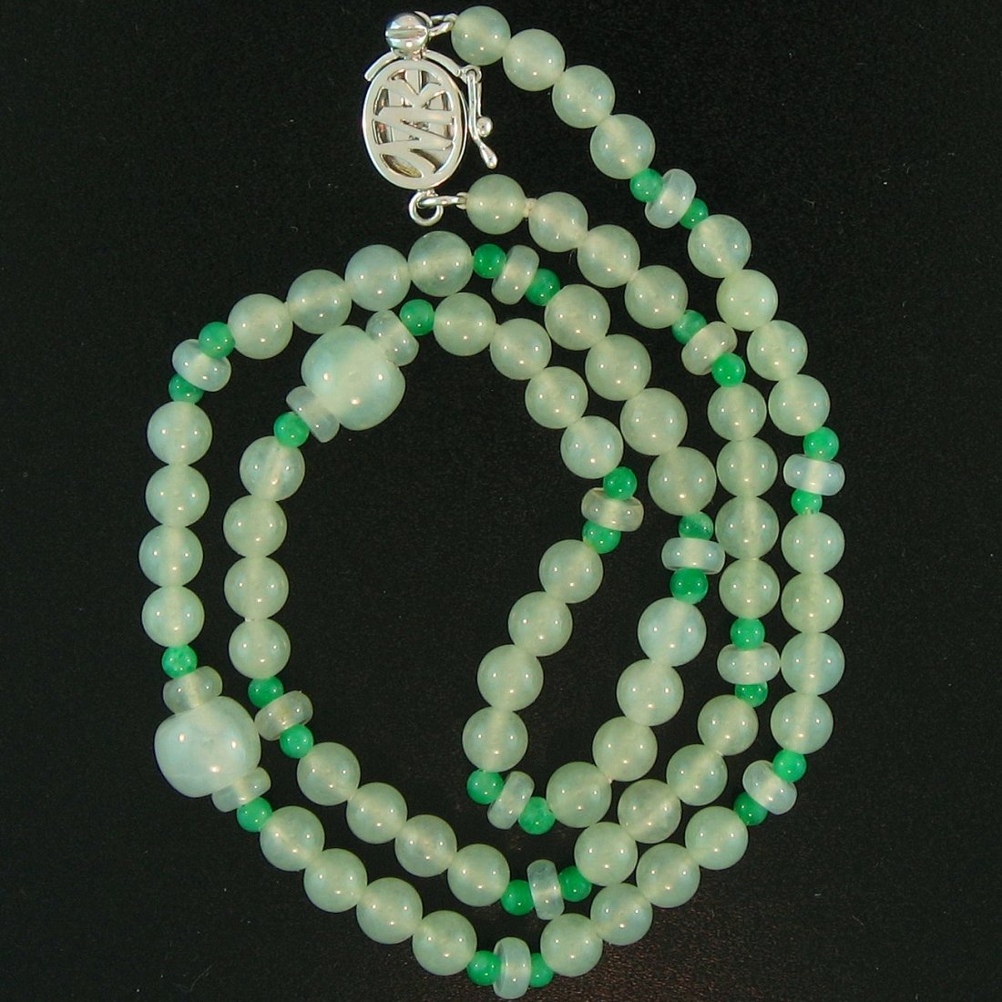 Burmese Ice Water Jade Necklace (1 of 2)