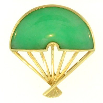 Burmese Green Jade Pin (1 of 1)