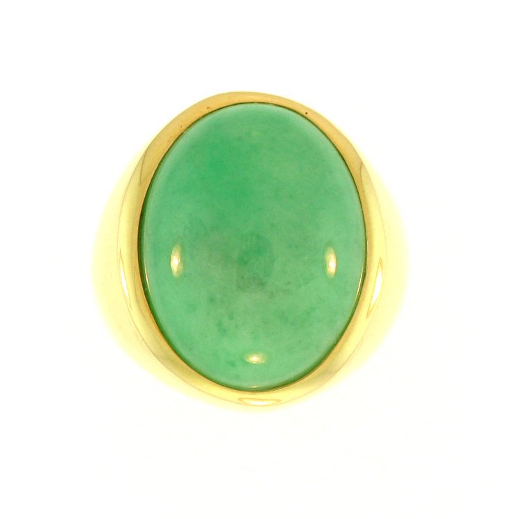 Burmese Green Jade Ring (1 of 2)