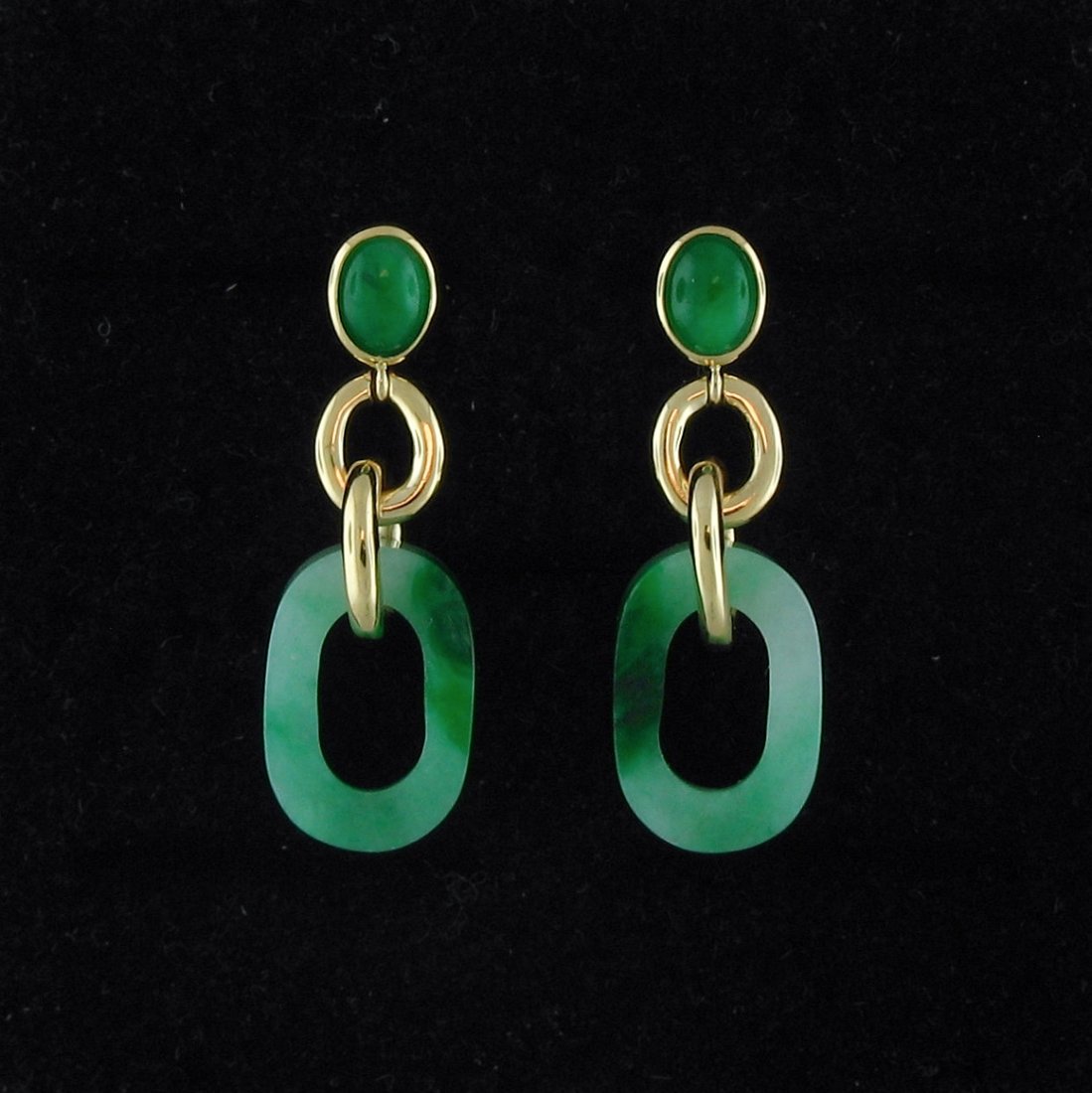 Burmese Green Jade Earrings (1 of 1)