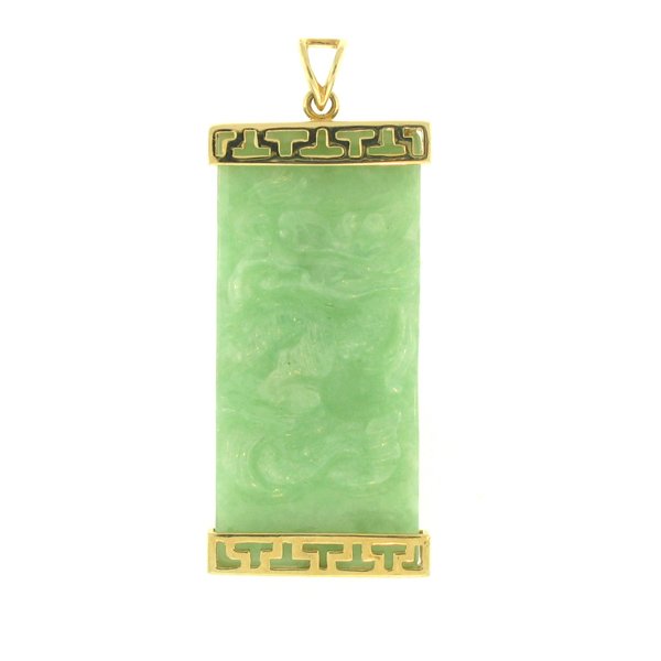 Untreated Green Jade Pendant (1 of 1)