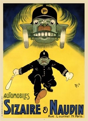 Vintage Poster: Automobiles Sizaire Naudin