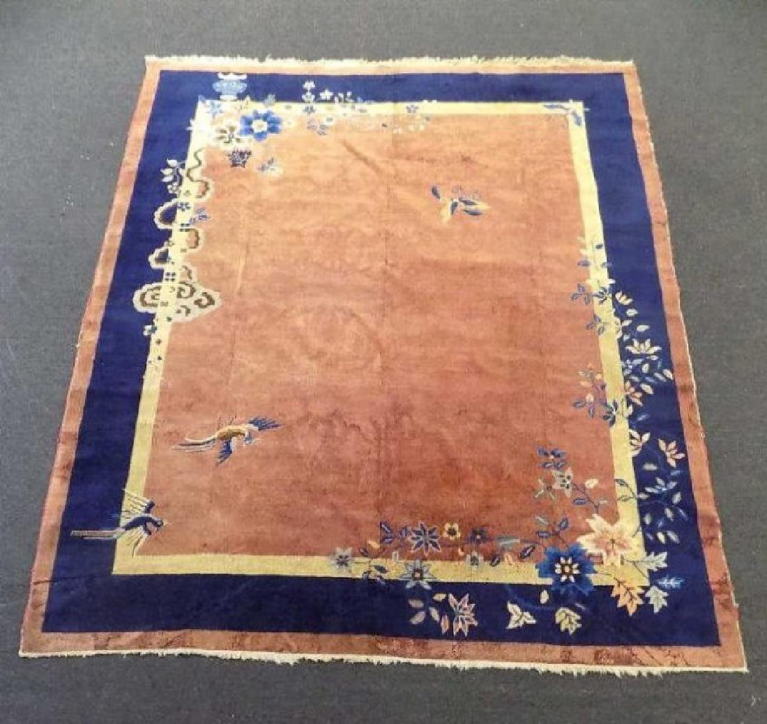 CHINESE NICHOLS SALMON FLORAL ROOM SIZE (1 of 6)