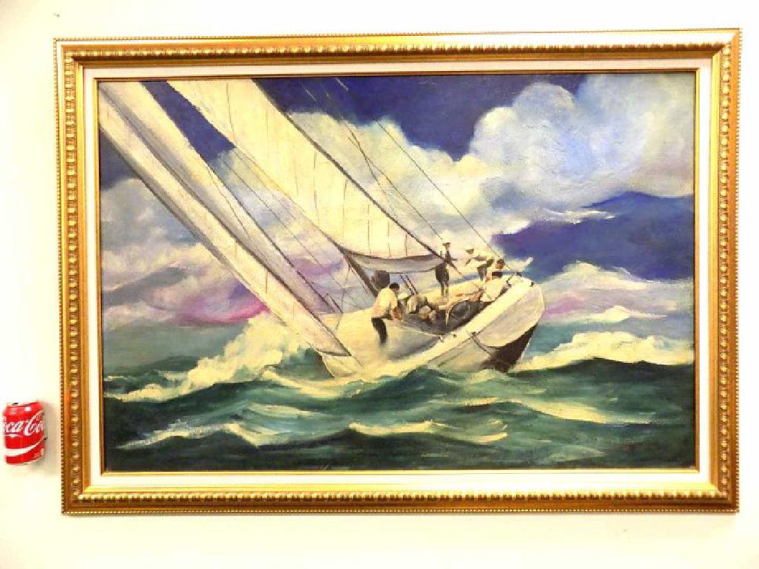 PETER WICK KENNEDY BOYS NANTUCKET SAILING PAINTING (1 of 5)