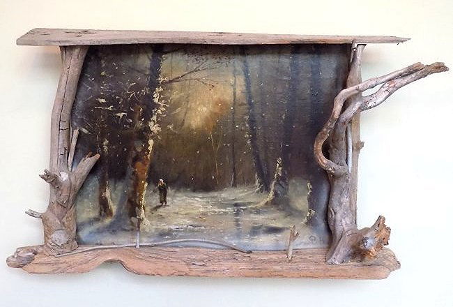 P.H. - RUSSIAN WINTER WOODLANDS PAINTING (1 of 5)