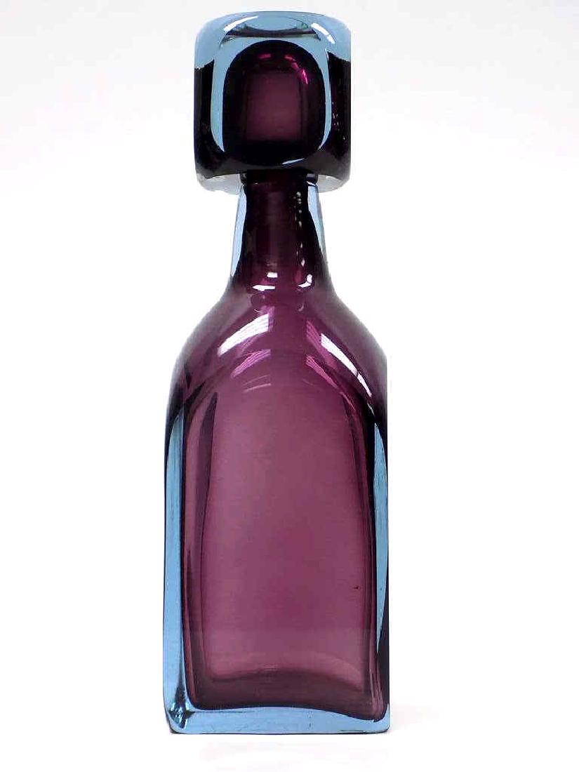 HUGE ART DECO AMETHYST LEAD CRYSTAL DECANTER (1 of 3)