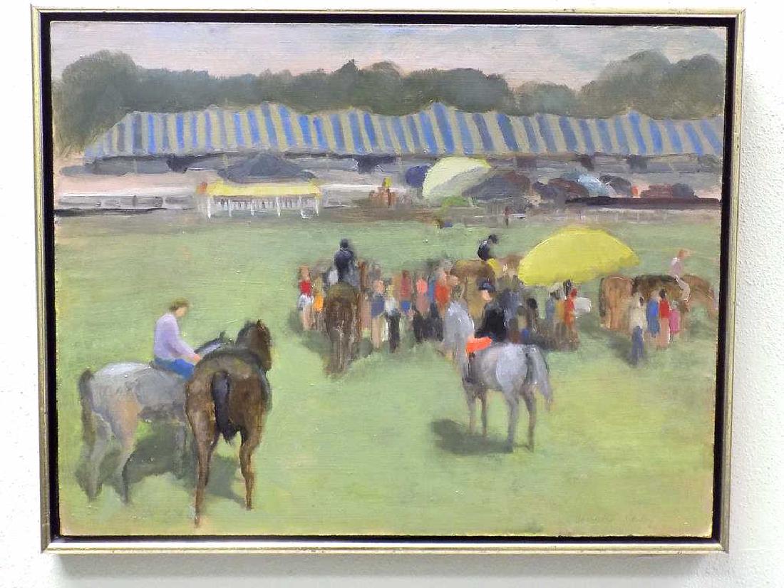 CORNELIA BAILEY IMPRESSIONIST HORSE DERBY PAINTING (1 of 2)