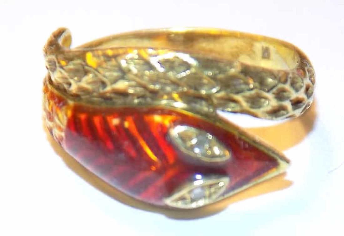 14K YELLOW GOLD EGYPTIAN REVIVAL SNAKE RING (1 of 1)