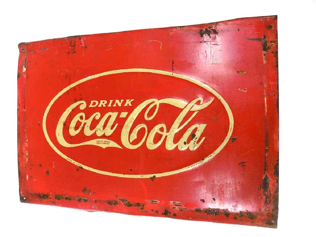 1935 DRINK COCA COLA ADVERTISING SIGN (1 of 3)