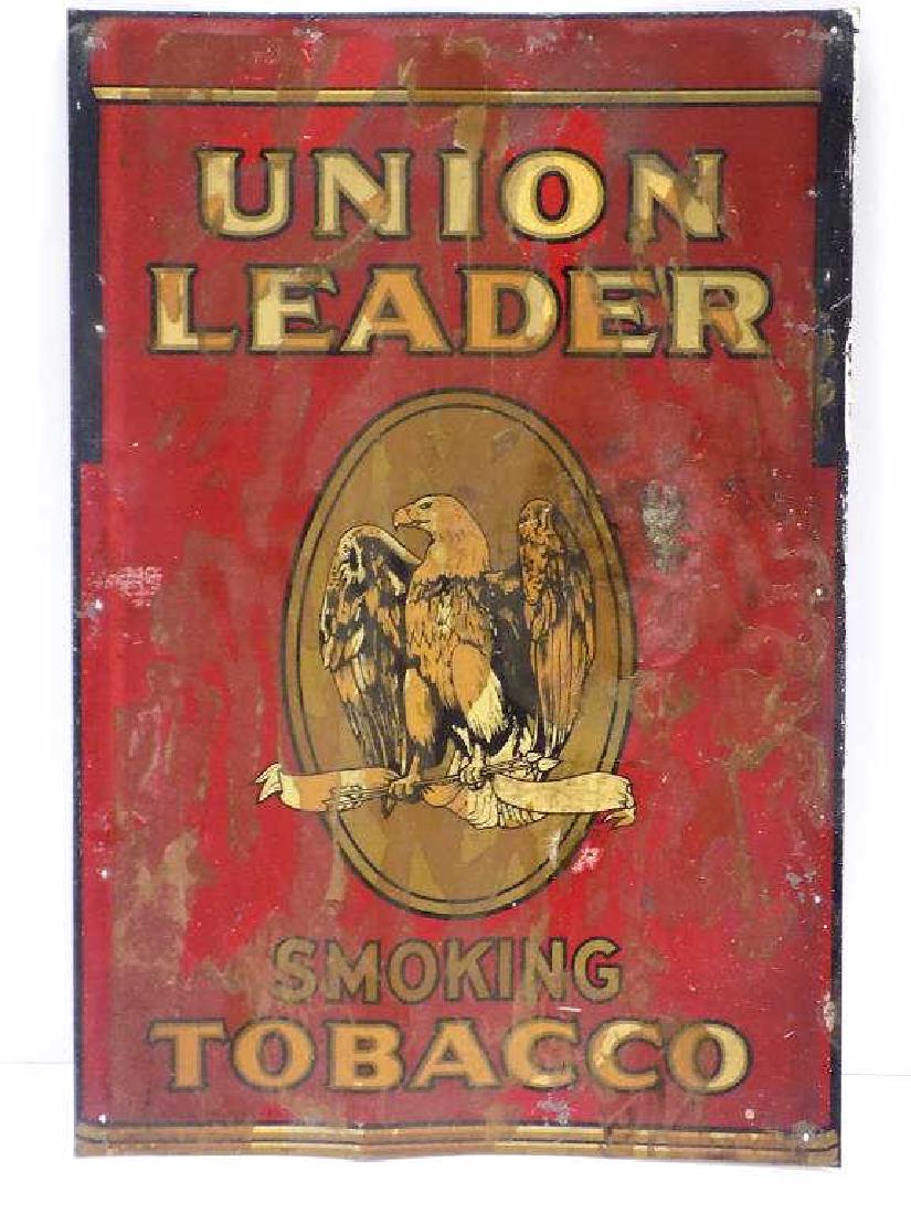 CIRCA 1930'S UNION LEADER SMOKING TOBACCO SIGN (1 of 1)