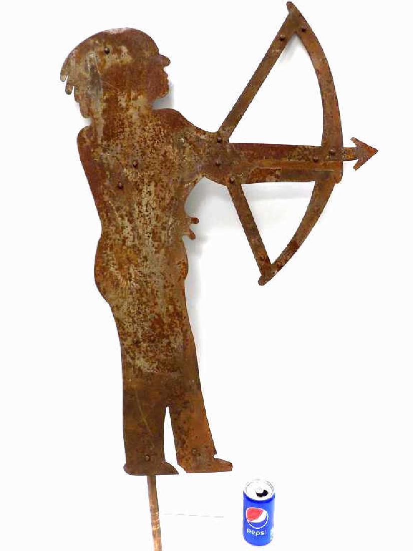 EARLY AMERICAN INDIAN FOLK ART IRON FIGURE (1 of 3)