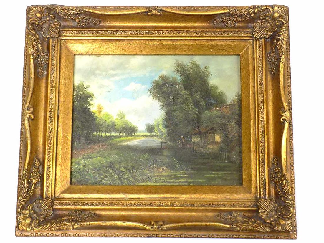 CROSSING THE BRIDGE COUNTRY PAINTING (1 of 3)