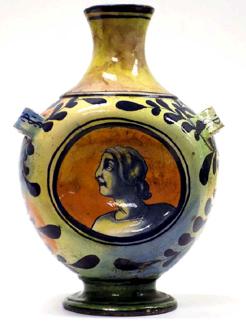 18TH 19TH CENTURY FAIENCE PORTRAIT VASE (1 of 5)