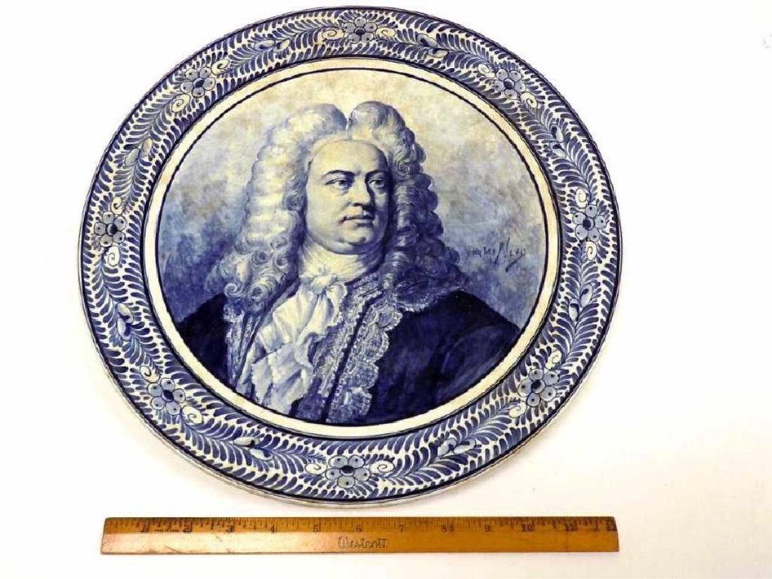 EARLY GERMAN STATESMAN DELFT CHARGER (1 of 5)