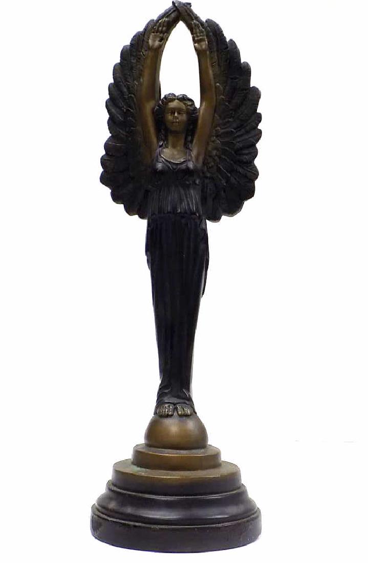 WINGED VICTORY BRONZE TONE STATUE (1 of 3)