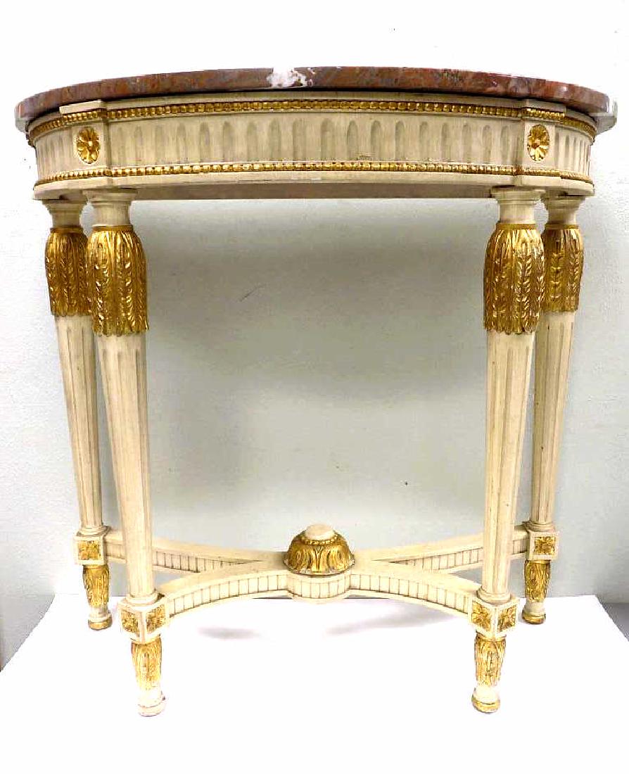 REGENCY STYLE MARBLETOP GILT CONSOLE TABLE (1 of 5)