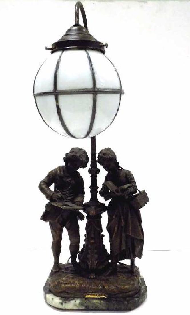MOREAU - LA CLASSE BRONZED FIGURAL LAMP (1 of 4)