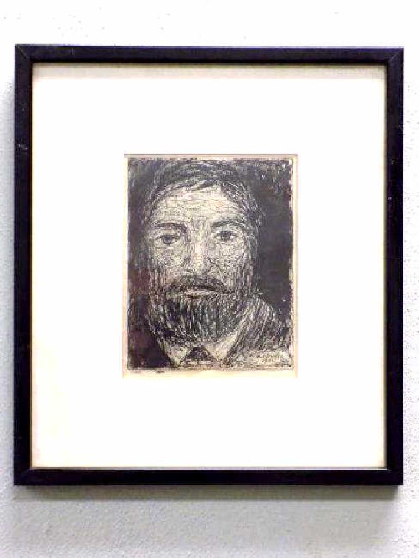 ABRAHAM WALKOWITZ MODERNIST MAN PEN & INK DRAWING: Abraham Walkowitz - American 1878-1965 - Modernist pen & ink drawing of a Modernist Man on paper. Signed & Dated lower right. Walkowitz was associated with Max Weber, Alfred Stieglitz. His works have