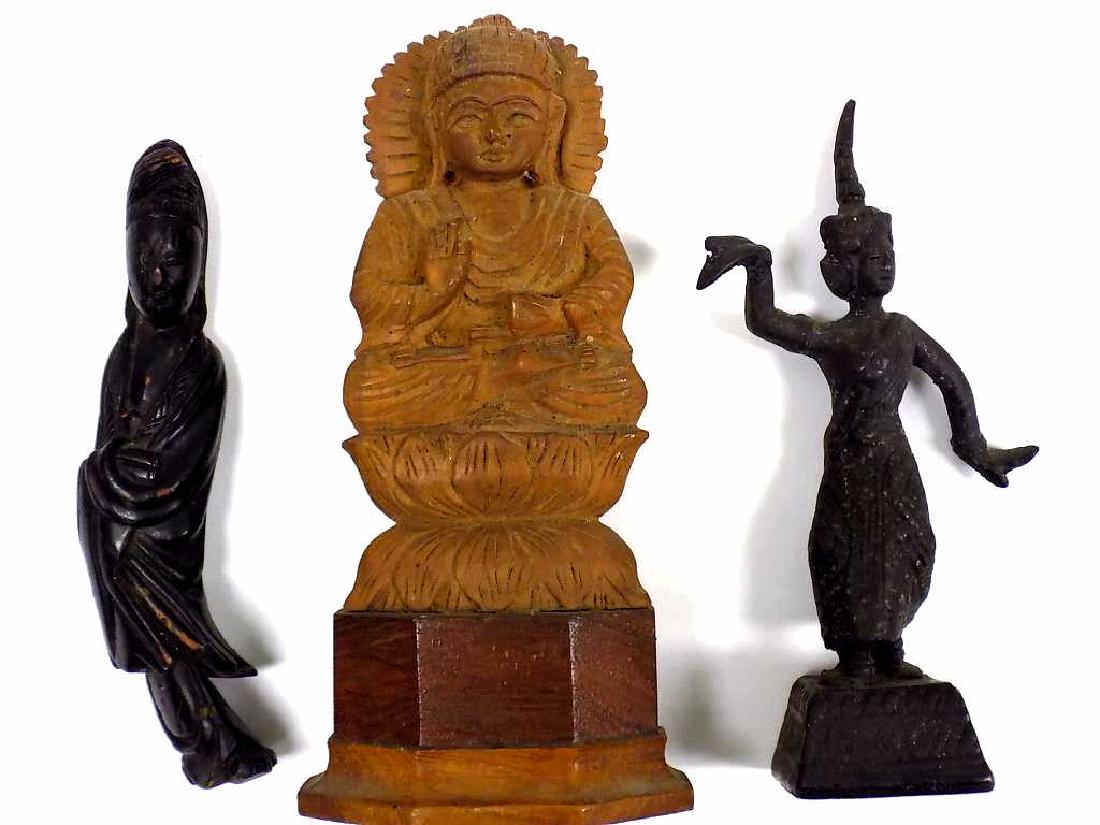 3 ANTIQUE BUDDHA SCULPTURES (1 of 2)