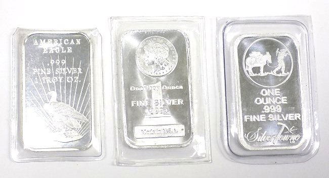 FINE SILVER COLLECTOR BARS GROUP (1 of 5)