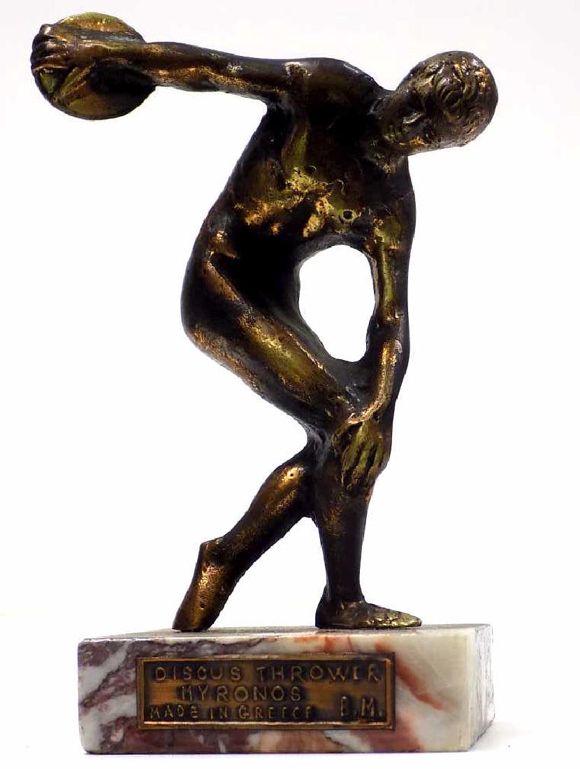 MYRONOS BRONZE DISCUS THROWER GREEK STATUE