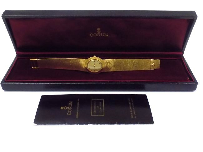 CORUM SOLID 18K YELLOW GOLD WRISTWATCH W/ BOX & PAPERS (1 of 11)