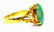 18K YELLOW GOLD & NATURAL JADE ART NOUVEAU RING - 3