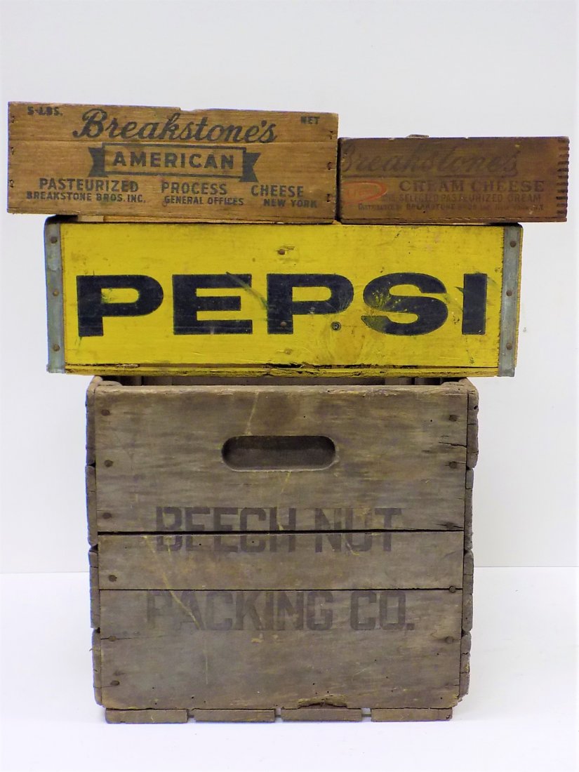 VINTAGE ADVERTISING CRATES INC. PEPSI BEECH NUT (1 of 2)