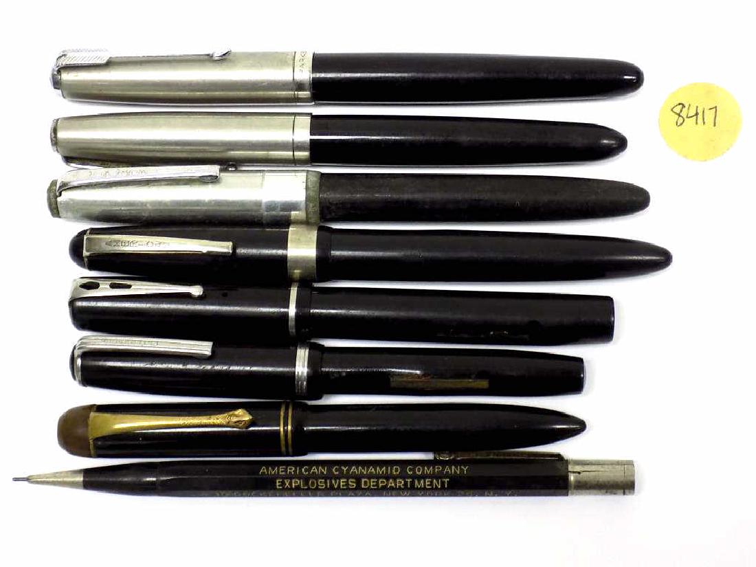 ASSORTED GROUP OF 8 FOUNTAIN PENS / PENCIL (1 of 2)