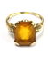 ART DECO 10K YELLOW GOLD BIG CITRINE GEM RING