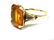 ART DECO 10K YELLOW GOLD BIG CITRINE GEM RING - 2