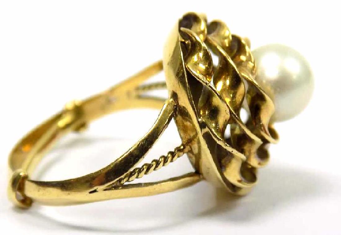 14K YELLOW GOLD & PEARL COCKTAIL RING (1 of 3)