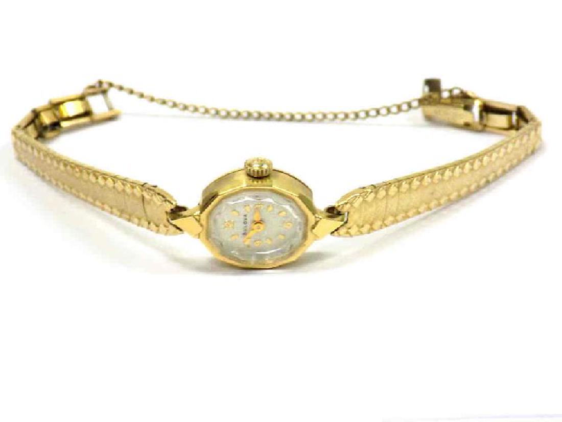 ART DECO 14K YELLOW GOLD BULOVA WRISTWATCH (1 of 3)