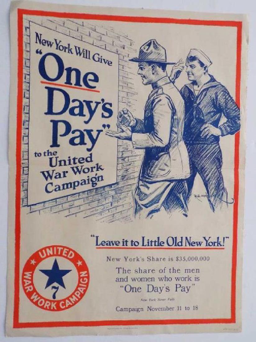 R.G. MORGAN - "ONE DAY'S PAY" MILITARY POSTER (1 of 3)