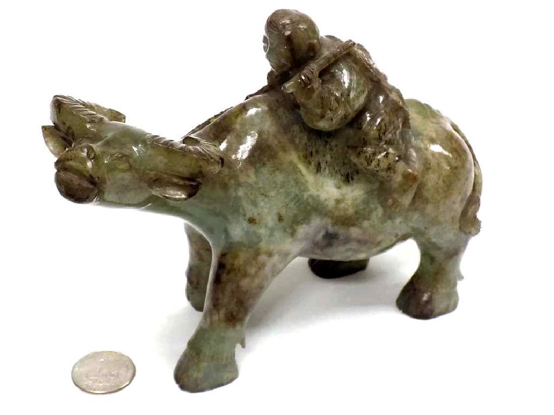 CHINESE JADE IMMORTAL WATER BUFFALO CARVING (1 of 4)